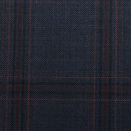 D529/1 Vercelli CV - Vải Suit 95% Wool - Xanh Dương Caro